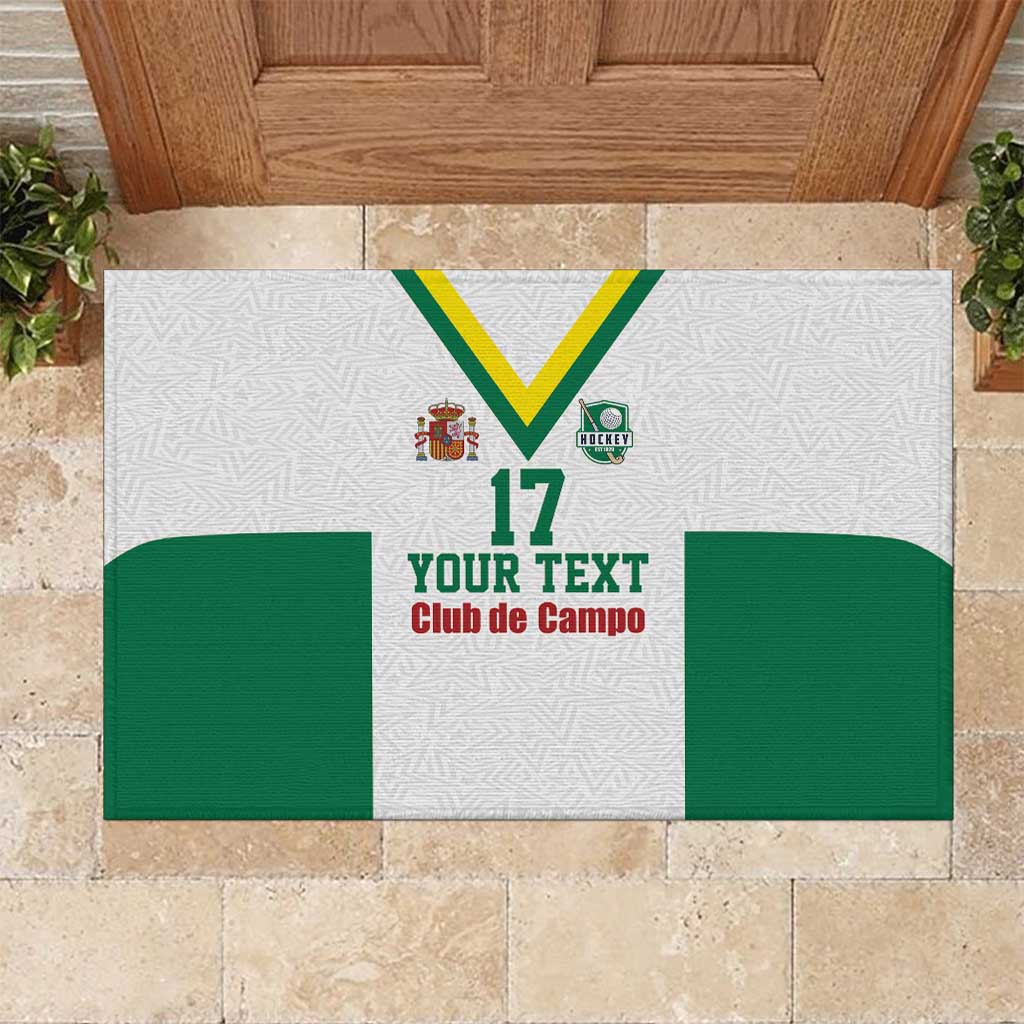 Custom Spain Field Hockey Rubber Doormat Club de Campo Sporty Style