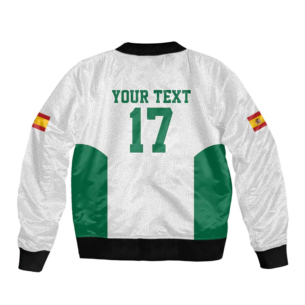 Custom Spain Field Hockey Sleeve Zip Bomber Jacket Club de Campo Sporty Style