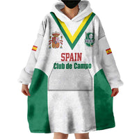 Custom Spain Field Hockey Wearable Blanket Hoodie Club de Campo Sporty Style