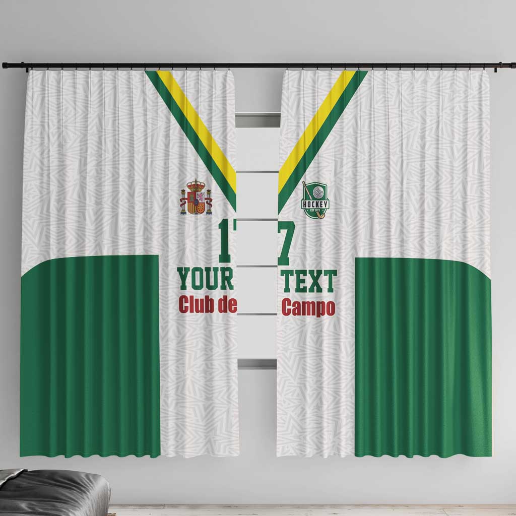 Custom Spain Field Hockey Window Curtain Club de Campo Sporty Style
