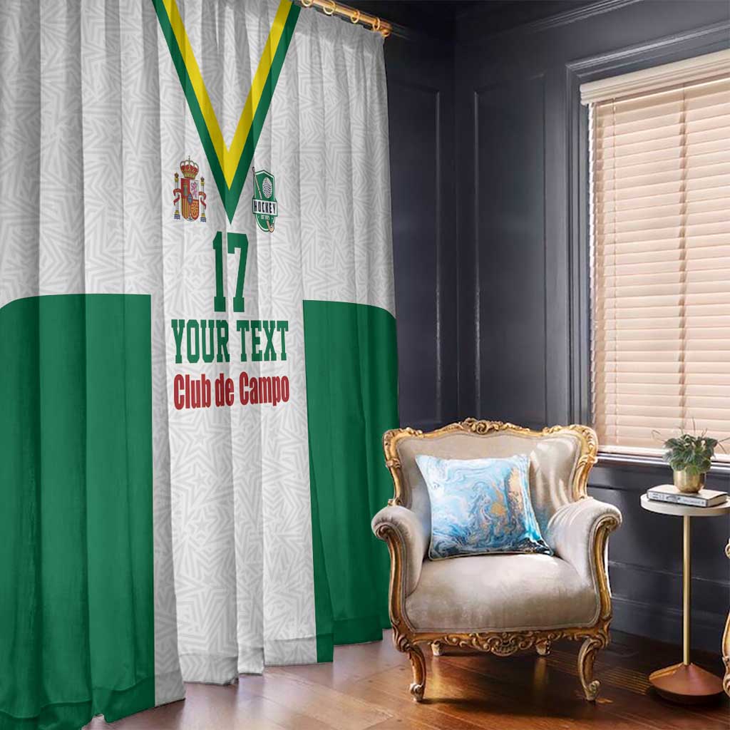 Custom Spain Field Hockey Window Curtain Club de Campo Sporty Style