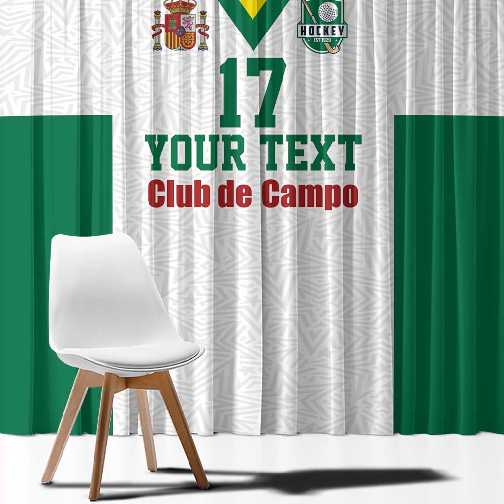 Custom Spain Field Hockey Window Curtain Club de Campo Sporty Style