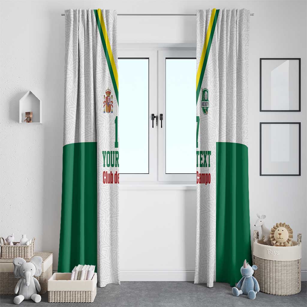 Custom Spain Field Hockey Window Curtain Club de Campo Sporty Style