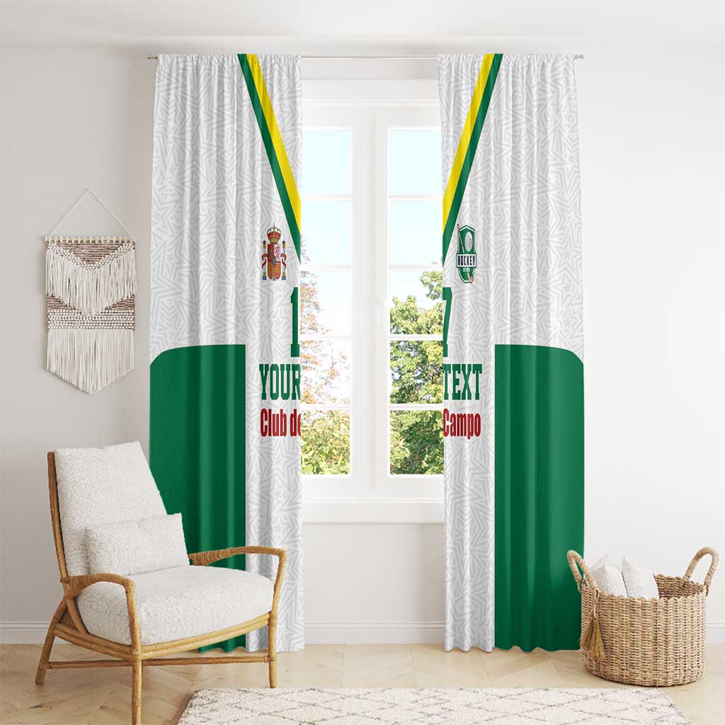 Custom Spain Field Hockey Window Curtain Club de Campo Sporty Style
