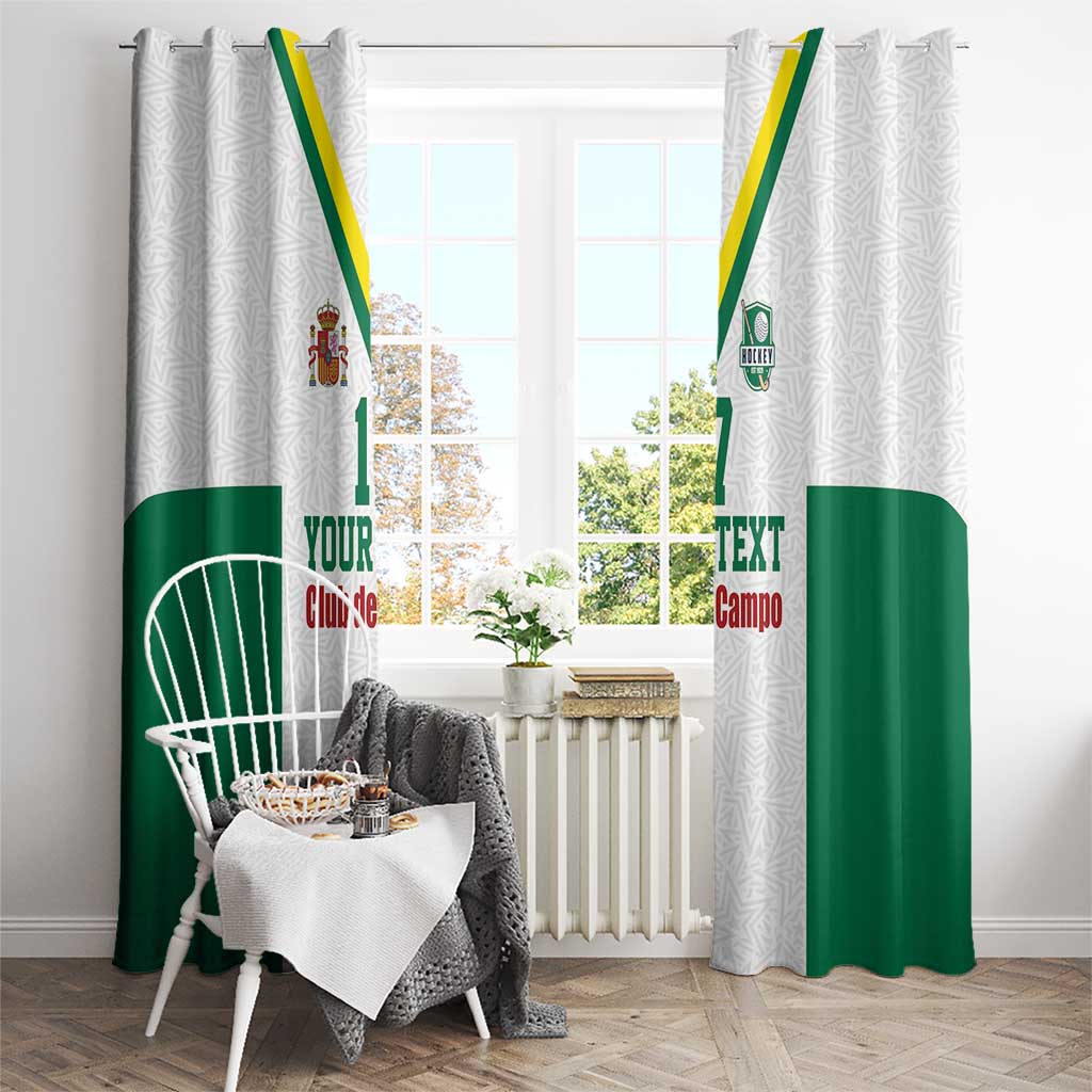 Custom Spain Field Hockey Window Curtain Club de Campo Sporty Style
