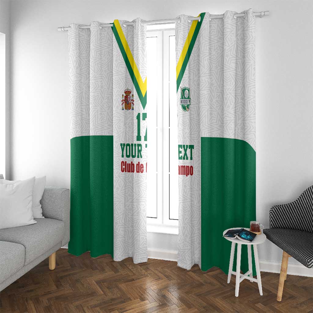 Custom Spain Field Hockey Window Curtain Club de Campo Sporty Style