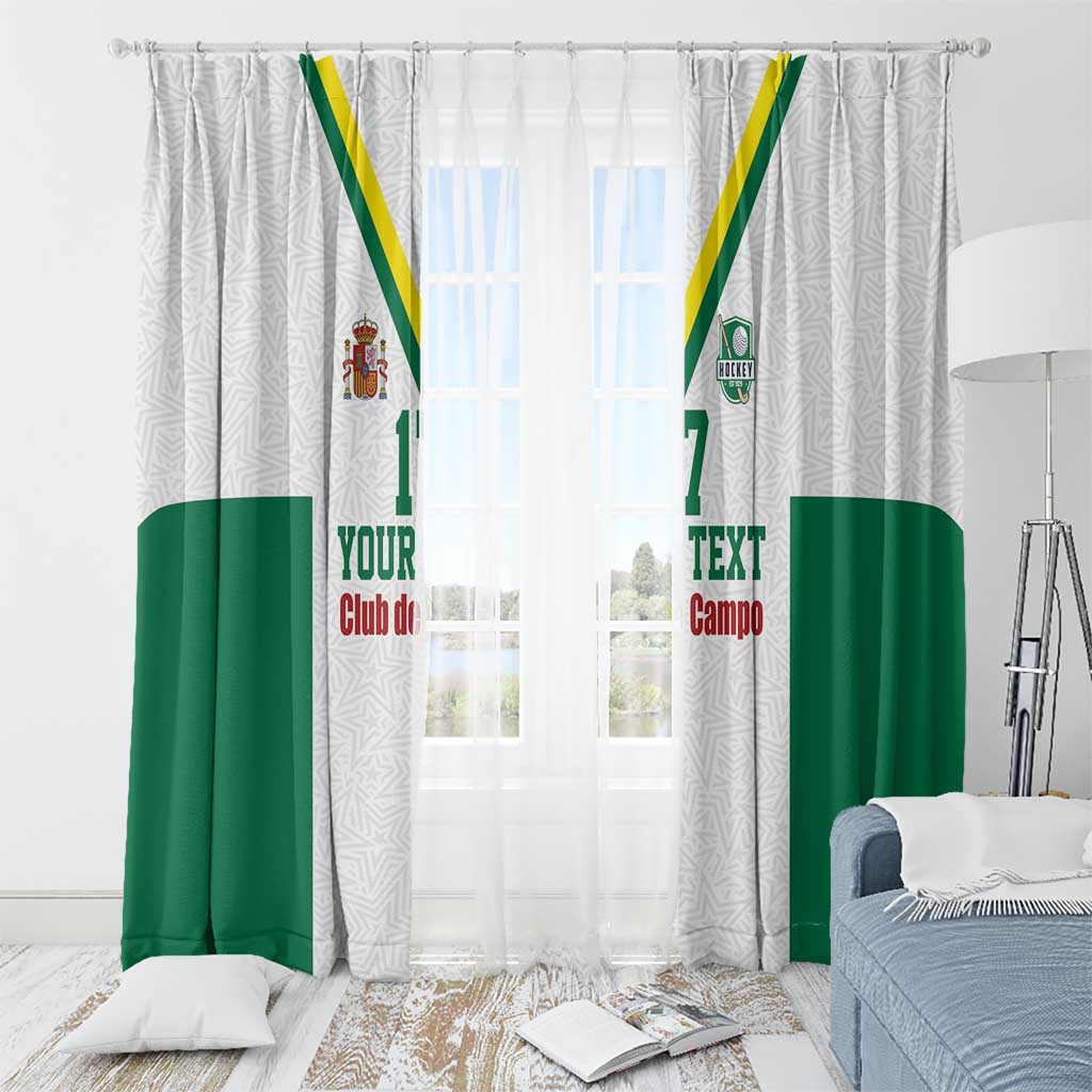 Custom Spain Field Hockey Window Curtain Club de Campo Sporty Style