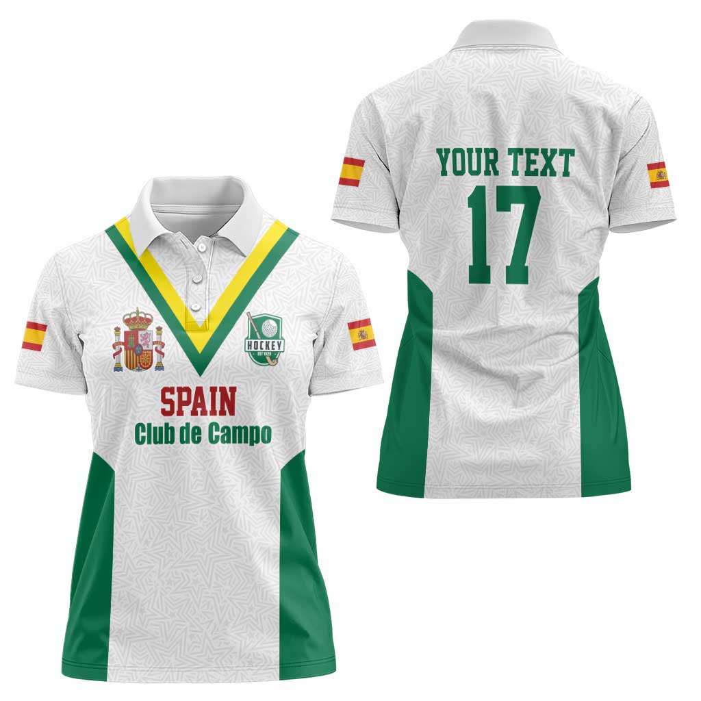 Custom Spain Field Hockey Women Polo Shirt Club de Campo Sporty Style