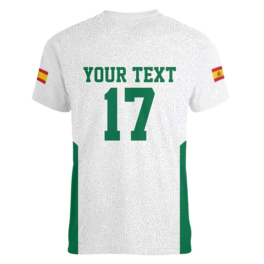 Custom Spain Field Hockey Women V-Neck T-Shirt Club de Campo Sporty Style