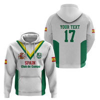 Custom Spain Field Hockey Zip Hoodie Club de Campo Sporty Style