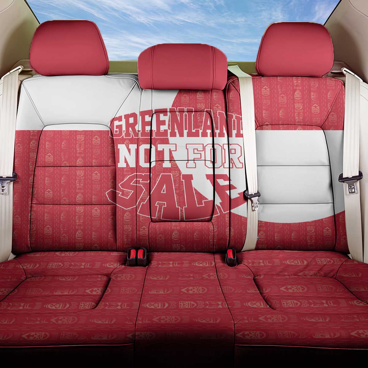 Greenland Not For Sale Back Car Seat Cover Polar Bear