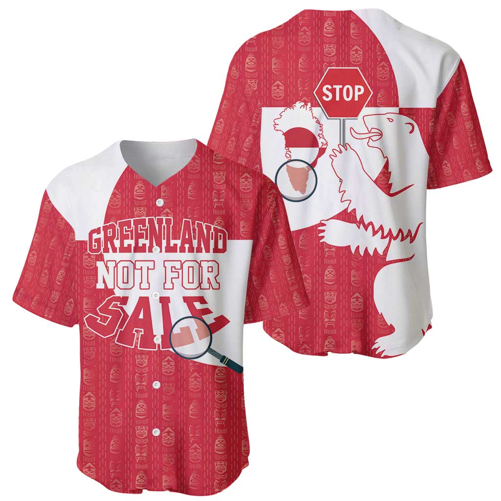 Greenland Not For Sale Baseball Jersey Polar Bear