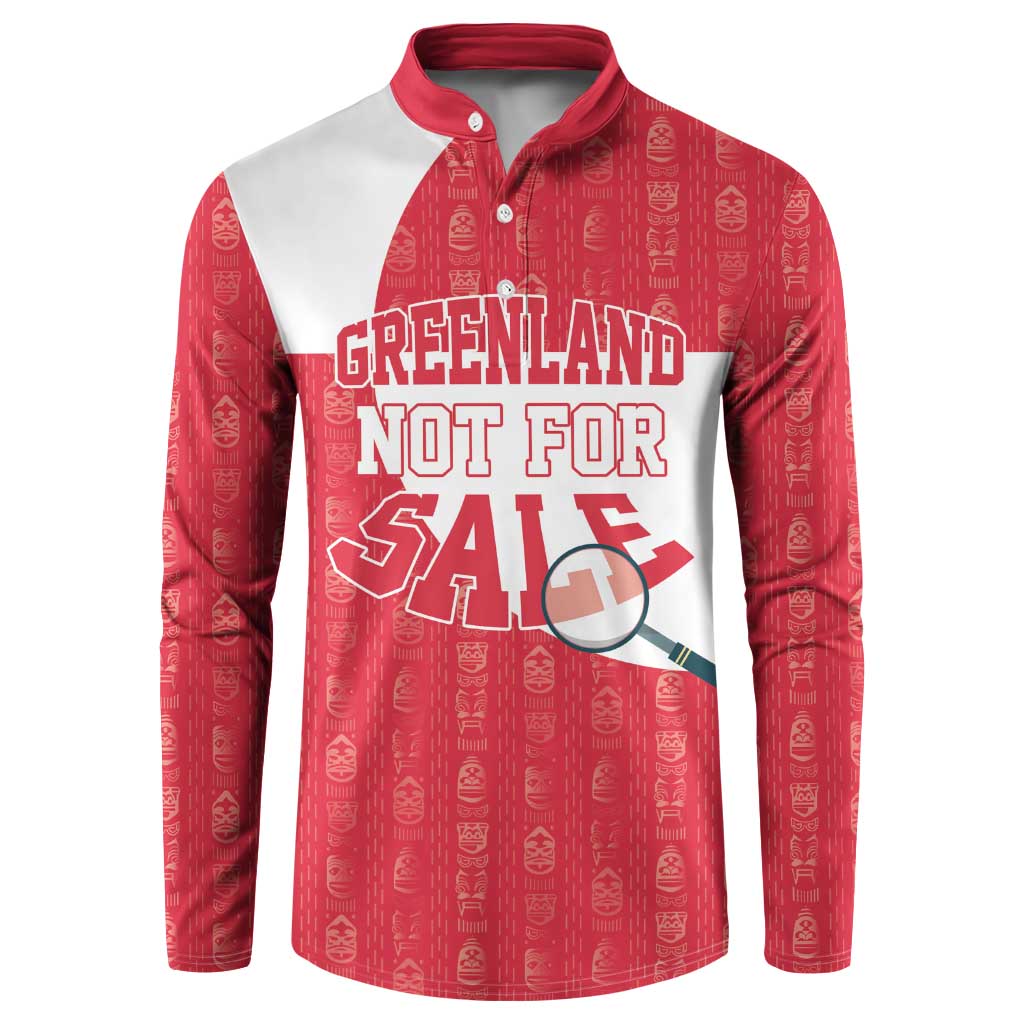 Greenland Not For Sale Button Sweatshirt Polar Bear