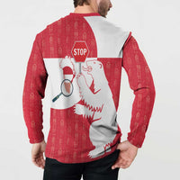 Greenland Not For Sale Button Sweatshirt Polar Bear