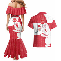Greenland Not For Sale Couples Matching Mermaid Dress and Hawaiian Shirt Polar Bear