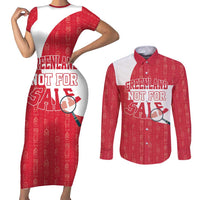 Greenland Not For Sale Couples Matching Short Sleeve Bodycon Dress and Long Sleeve Button Shirt Polar Bear