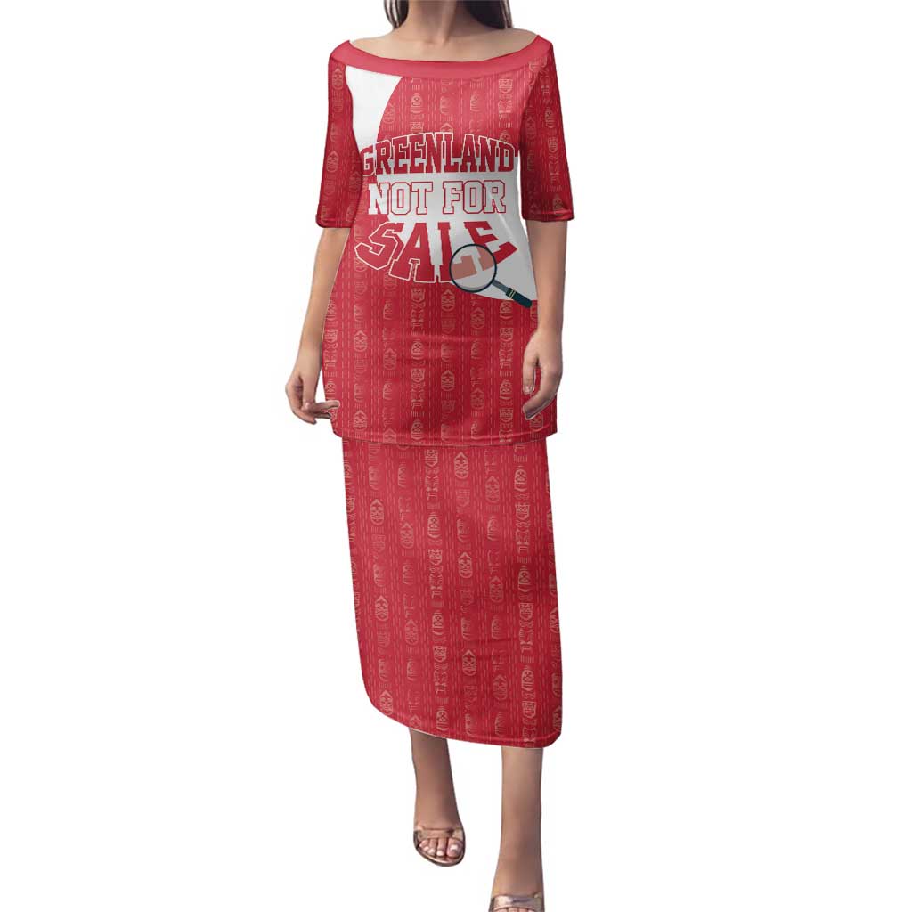 Greenland Not For Sale Family Matching Puletasi and Hawaiian Shirt Polar Bear