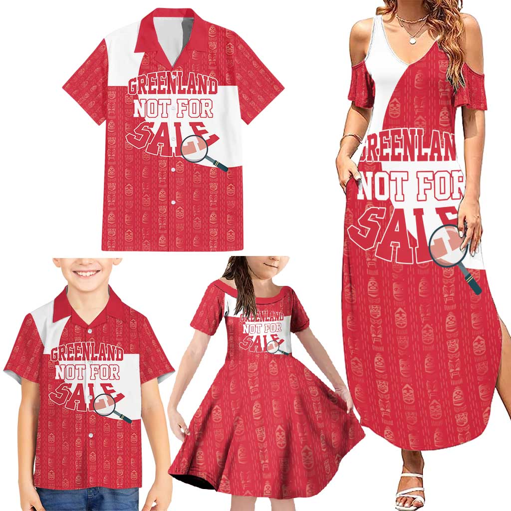 Greenland Not For Sale Family Matching Summer Maxi Dress and Hawaiian Shirt Polar Bear