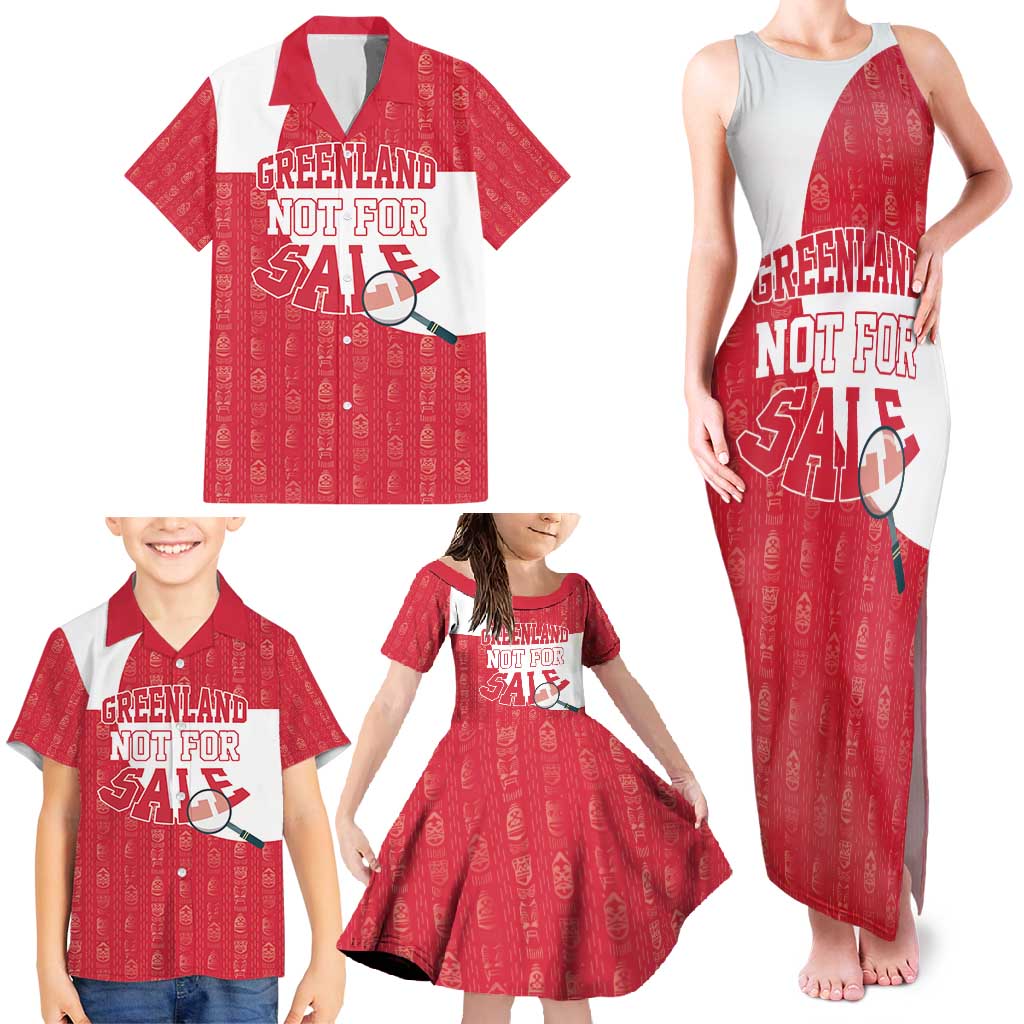 Greenland Not For Sale Family Matching Tank Maxi Dress and Hawaiian Shirt Polar Bear
