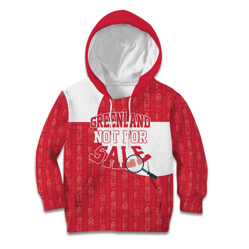 Greenland Not For Sale Kid Hoodie Polar Bear