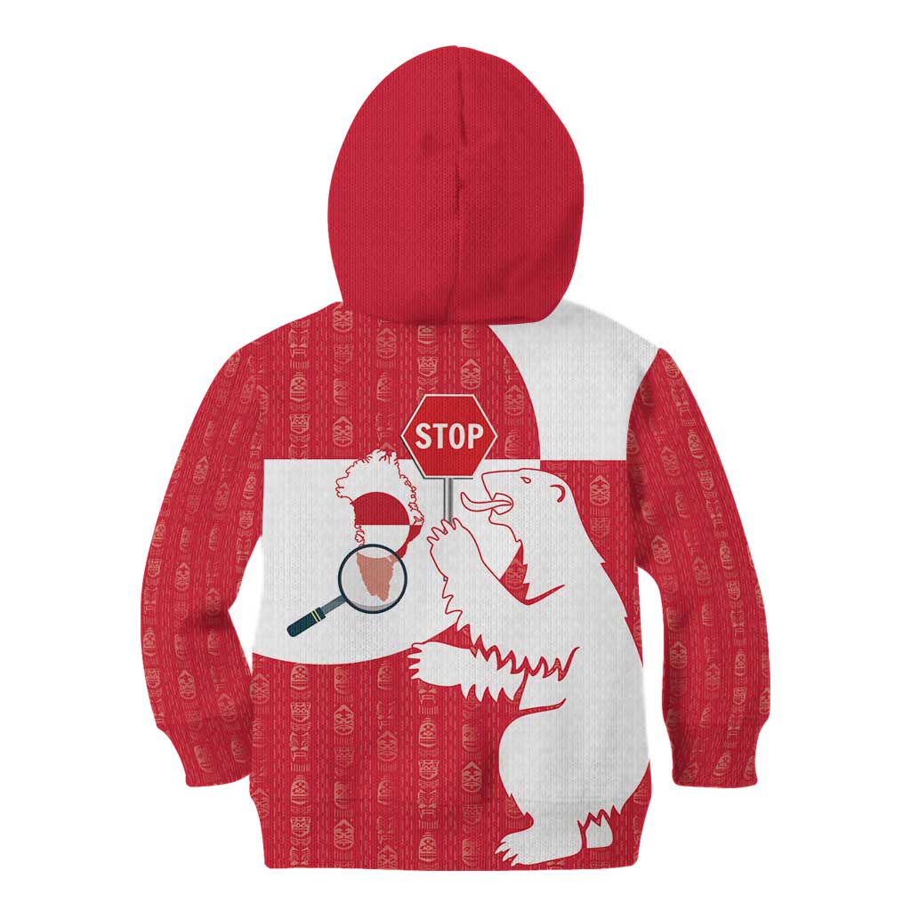 Greenland Not For Sale Kid Hoodie Polar Bear