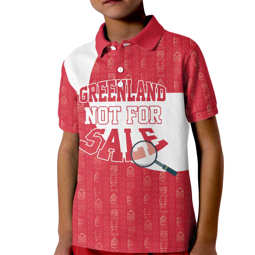 Greenland Not For Sale Kid Polo Shirt Polar Bear