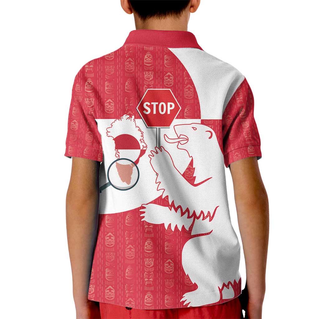 Greenland Not For Sale Kid Polo Shirt Polar Bear