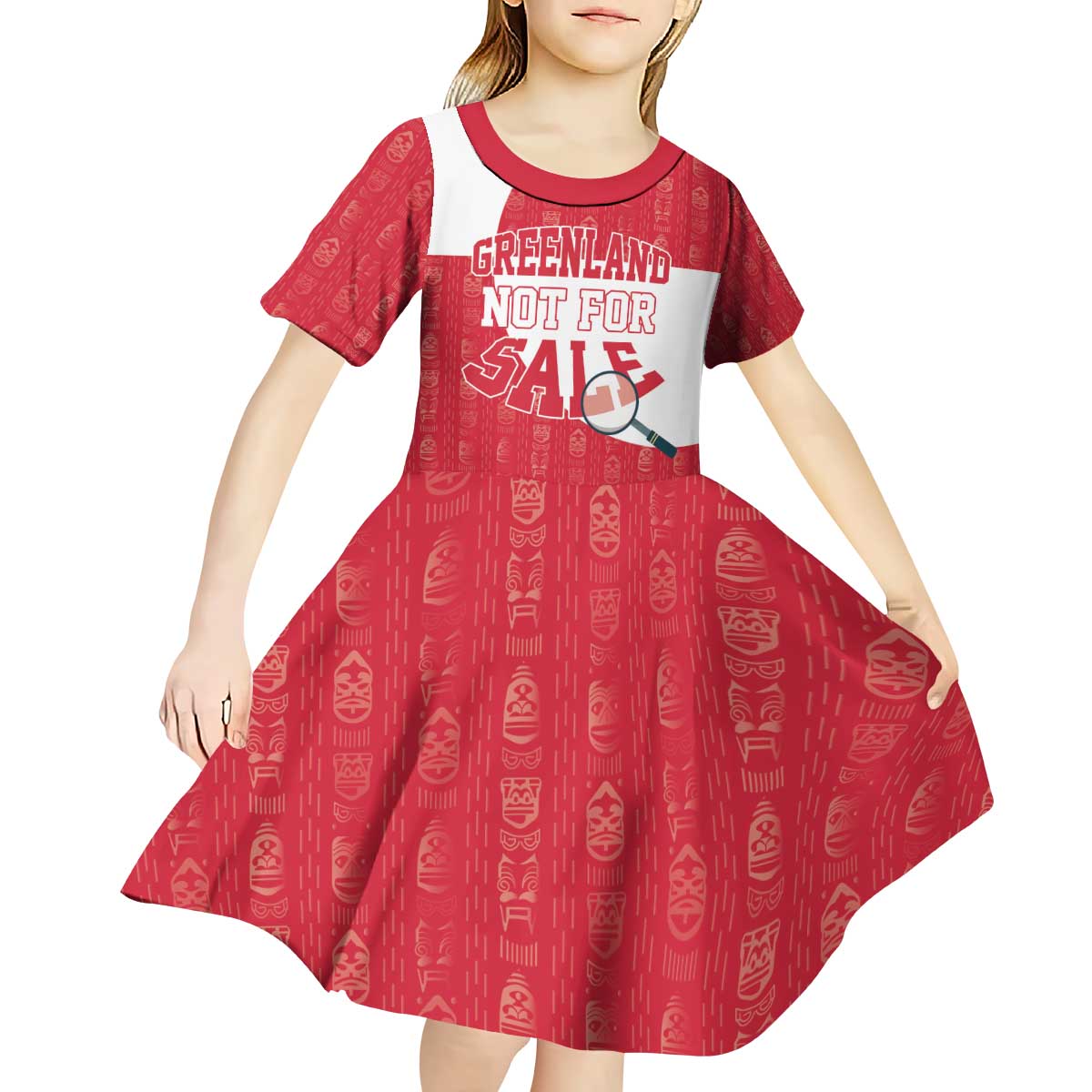 Greenland Not For Sale Kid Short Sleeve Dress Polar Bear