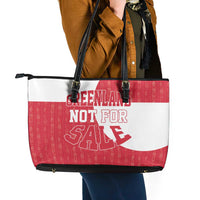 Greenland Not For Sale Leather Tote Bag Polar Bear