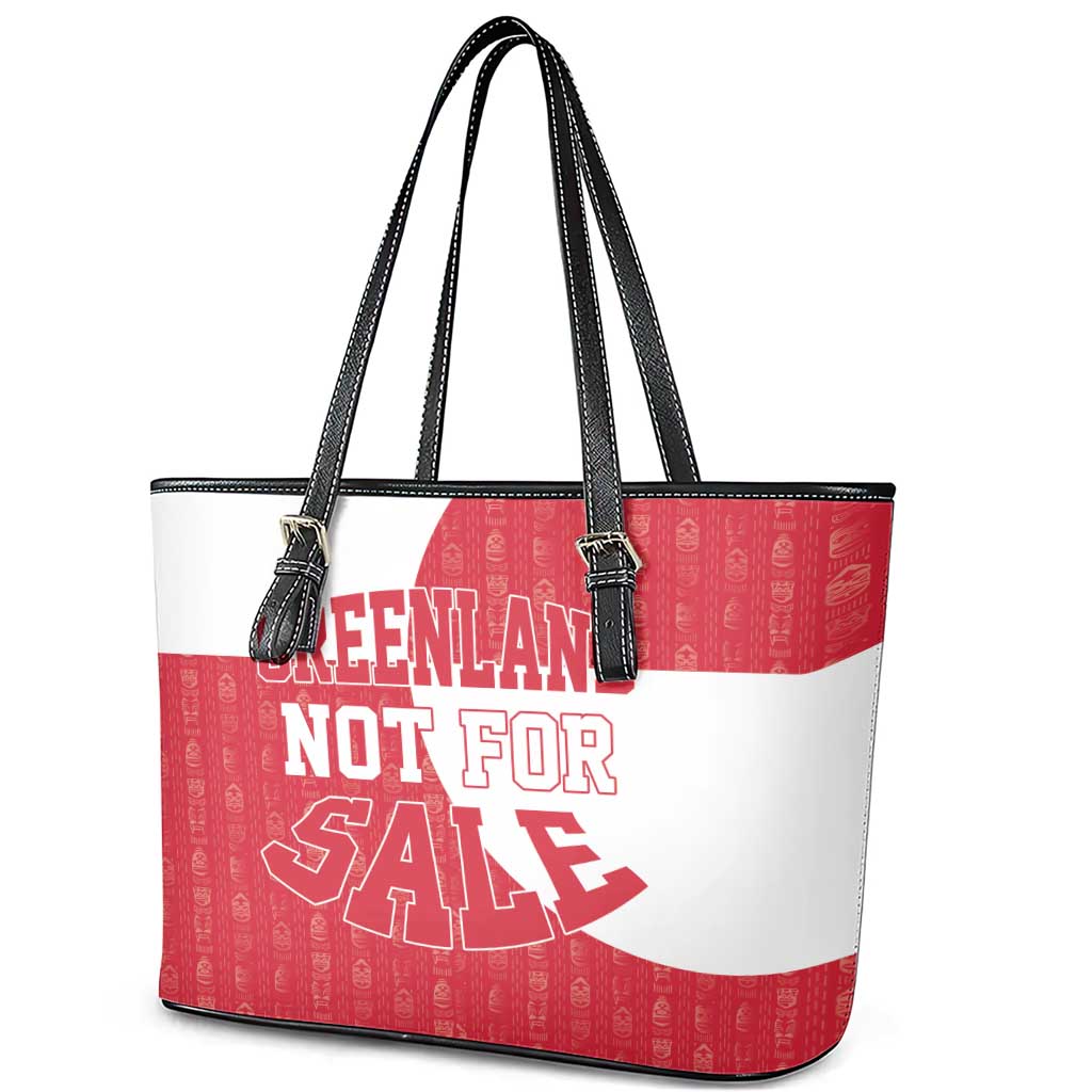 Greenland Not For Sale Leather Tote Bag Polar Bear