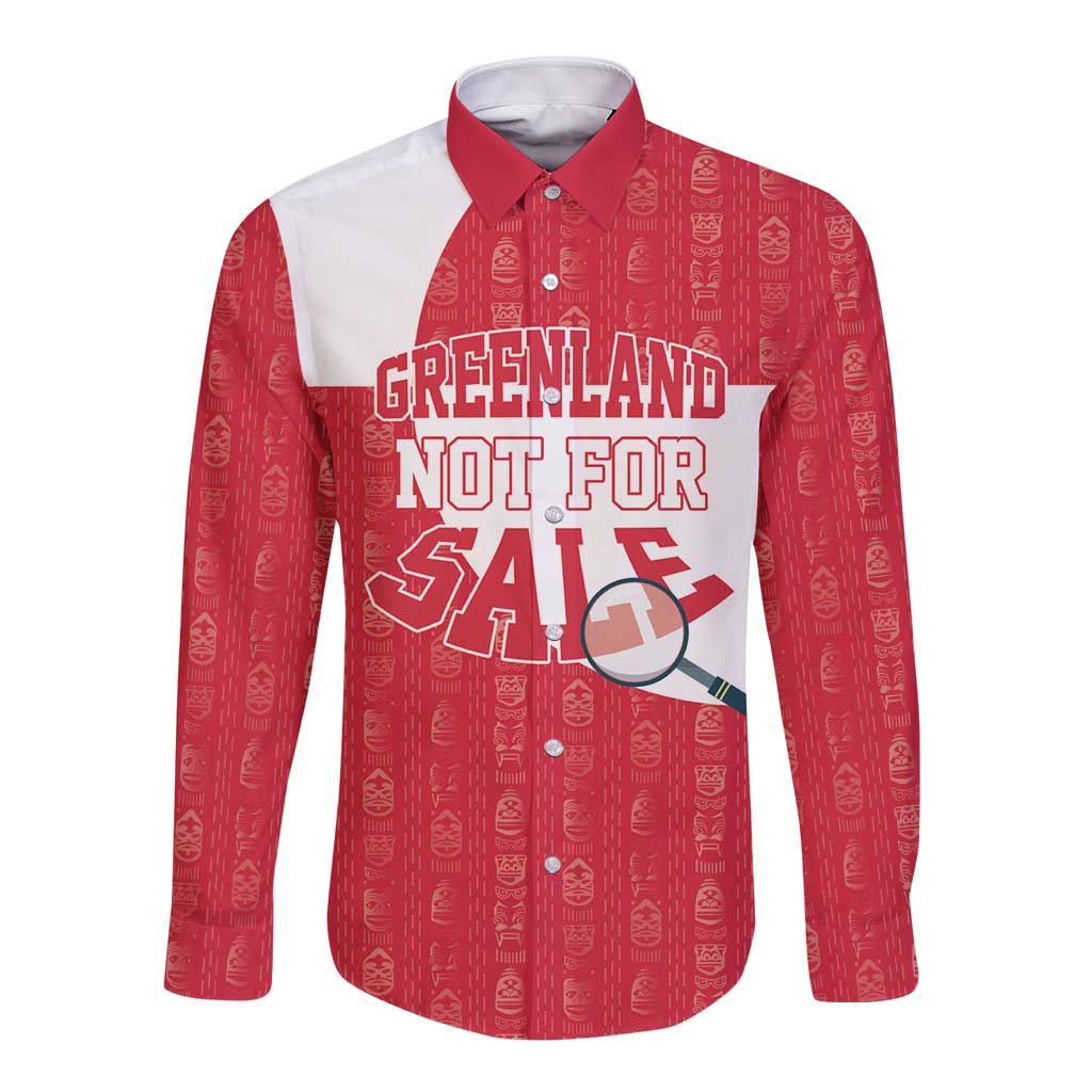 Greenland Not For Sale Long Sleeve Button Shirt Polar Bear