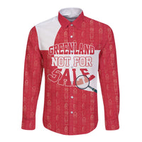 Greenland Not For Sale Long Sleeve Button Shirt Polar Bear