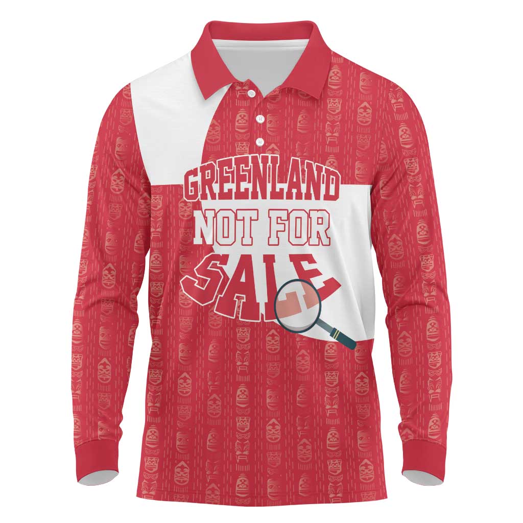 Greenland Not For Sale Long Sleeve Polo Shirt Polar Bear
