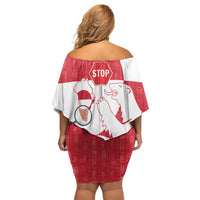 Greenland Not For Sale Off Shoulder Short Dress Polar Bear