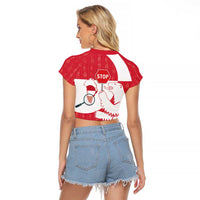 Greenland Not For Sale Raglan Cropped T Shirt Polar Bear