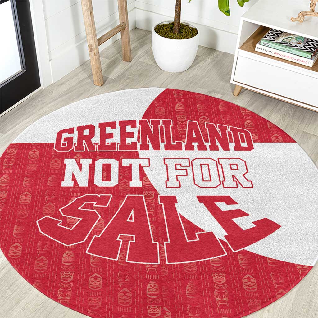 Greenland Not For Sale Round Carpet Polar Bear
