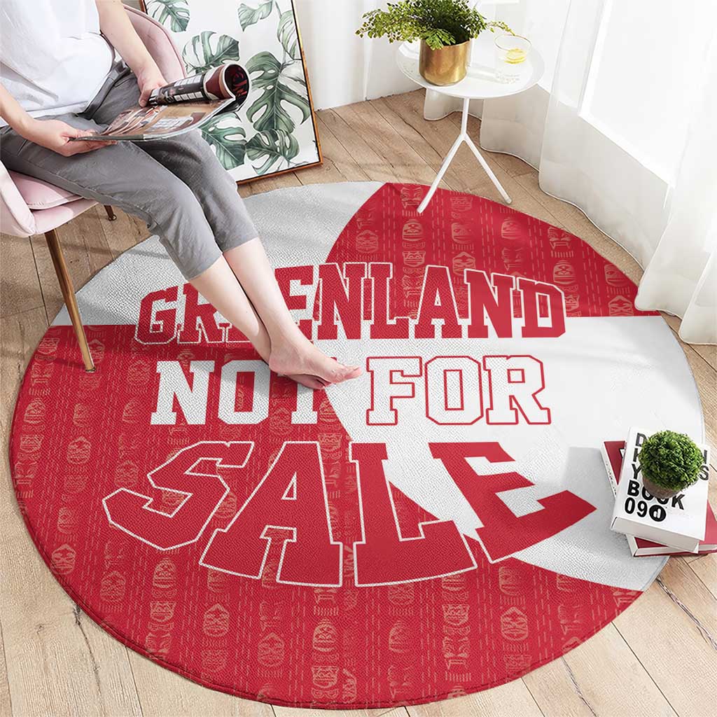 Greenland Not For Sale Round Carpet Polar Bear