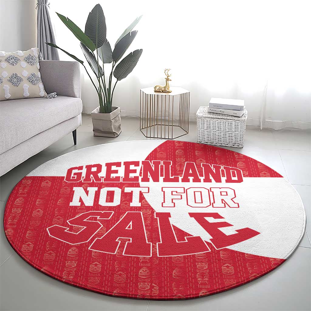 Greenland Not For Sale Round Carpet Polar Bear