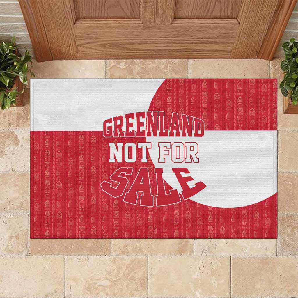 Greenland Not For Sale Rubber Doormat Polar Bear