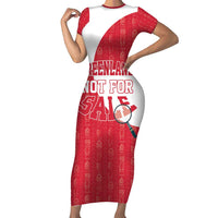 Greenland Not For Sale Short Sleeve Bodycon Dress Polar Bear