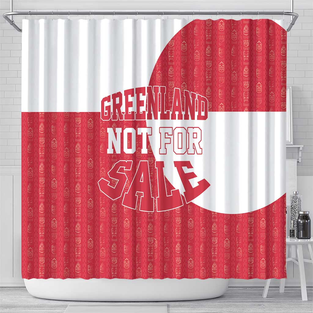 Greenland Not For Sale Shower Curtain Polar Bear