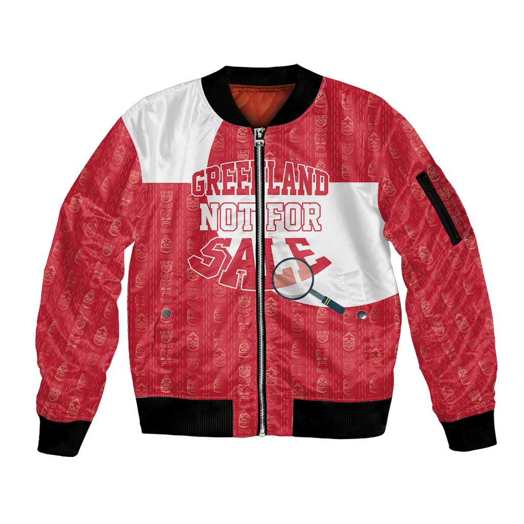 Greenland Not For Sale Sleeve Zip Bomber Jacket Polar Bear