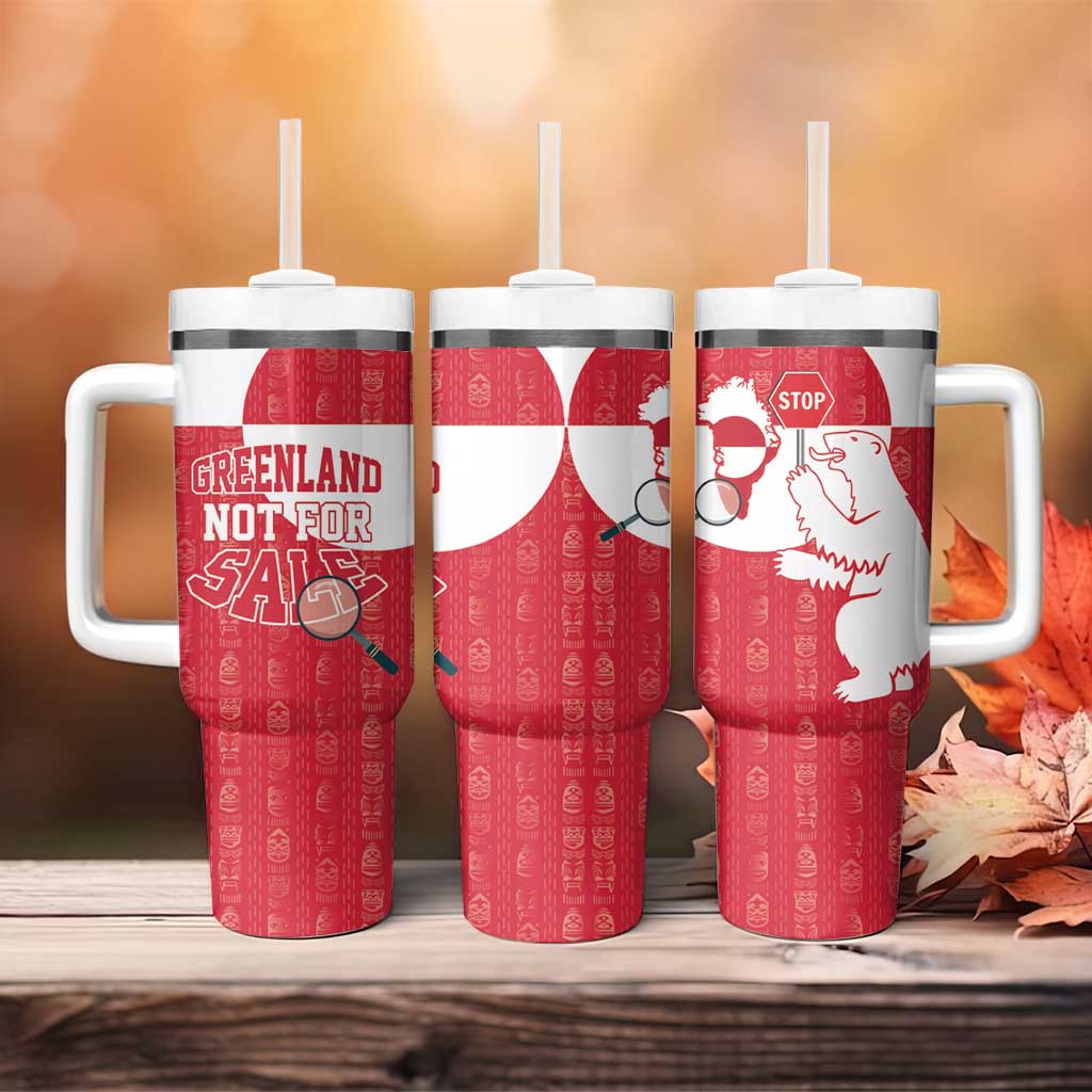 Greenland Not For Sale Tumbler With Handle Polar Bear