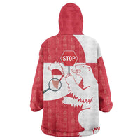 Greenland Not For Sale Wearable Blanket Hoodie Polar Bear