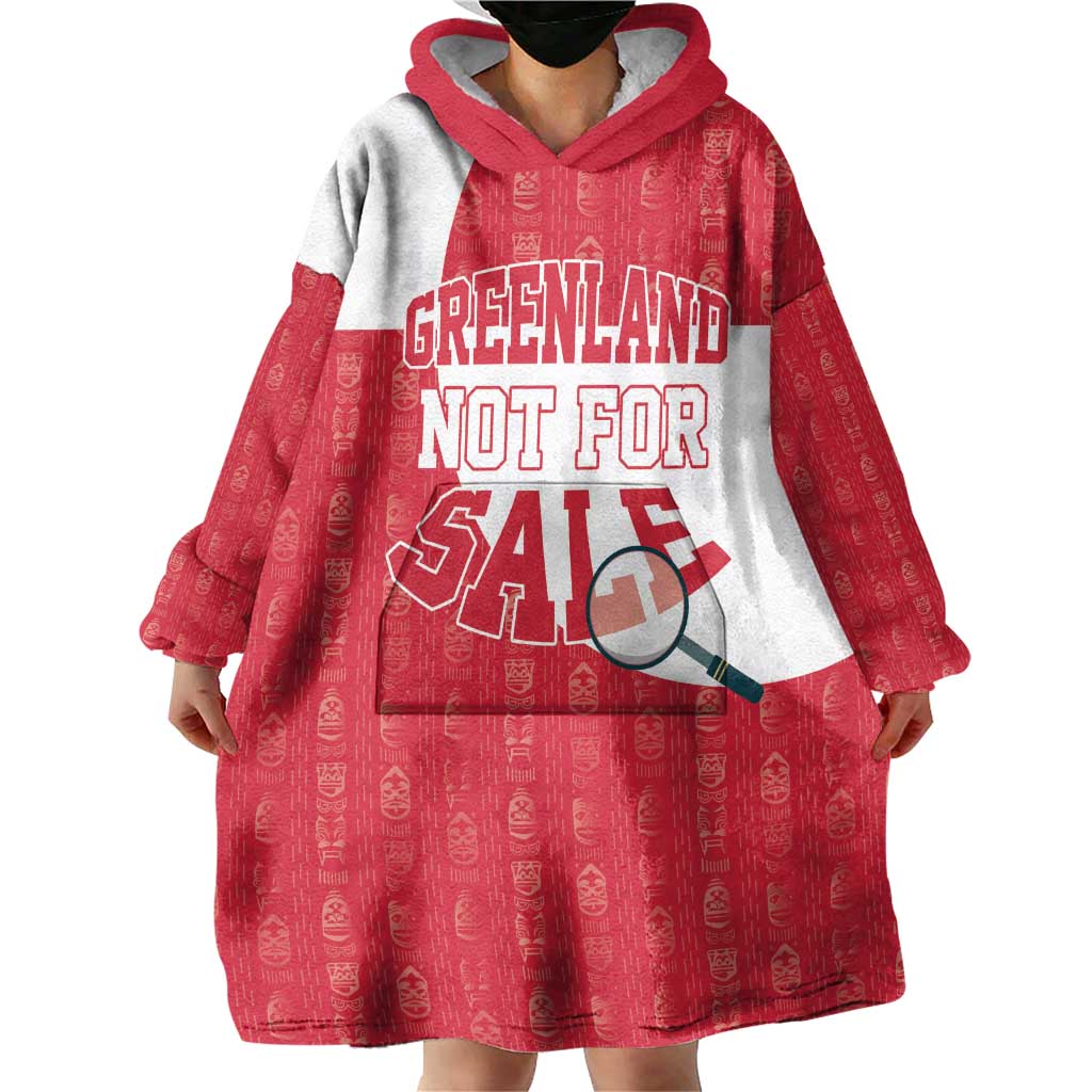 Greenland Not For Sale Wearable Blanket Hoodie Polar Bear