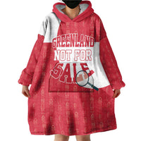 Greenland Not For Sale Wearable Blanket Hoodie Polar Bear