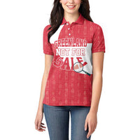 Greenland Not For Sale Women Polo Shirt Polar Bear