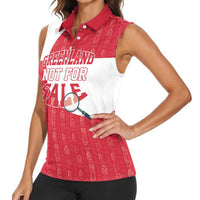 Greenland Not For Sale Women Sleeveless Polo Shirt Polar Bear