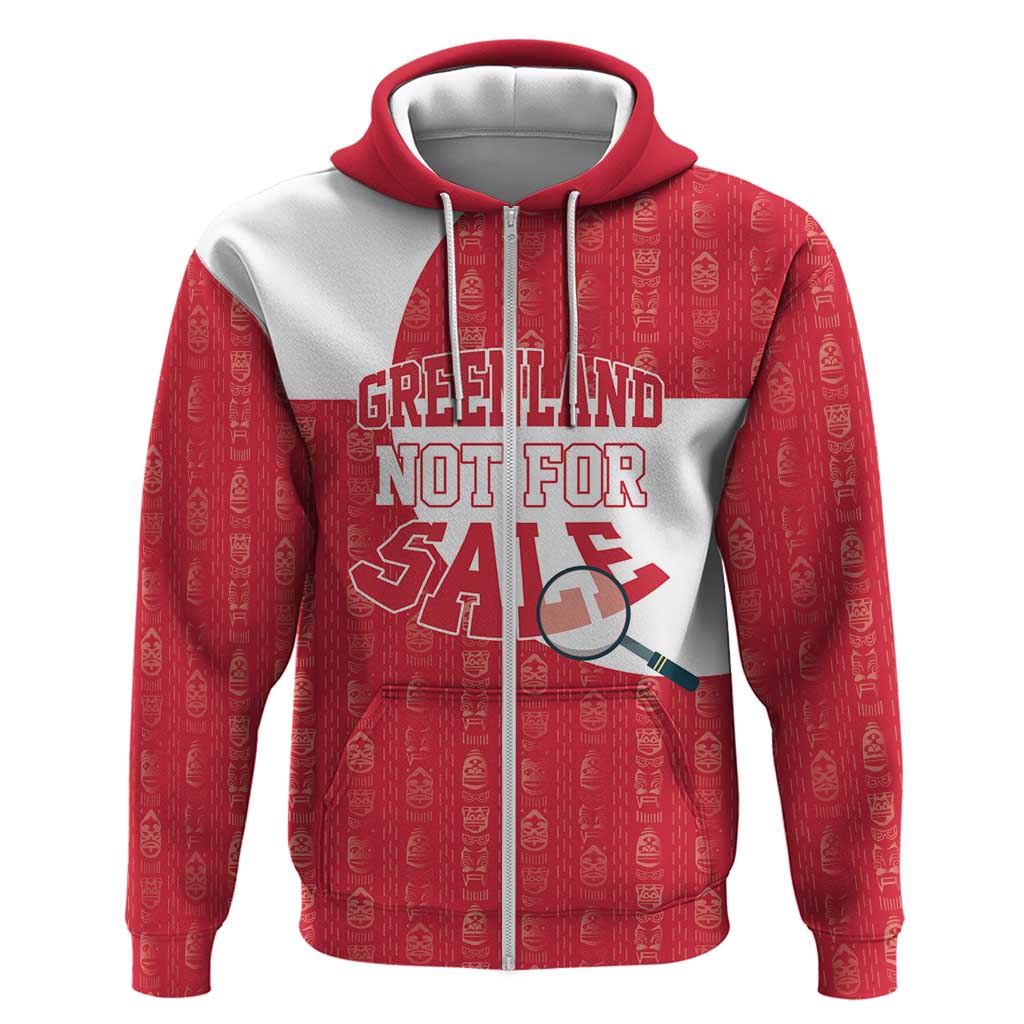 Greenland Not For Sale Zip Hoodie Polar Bear