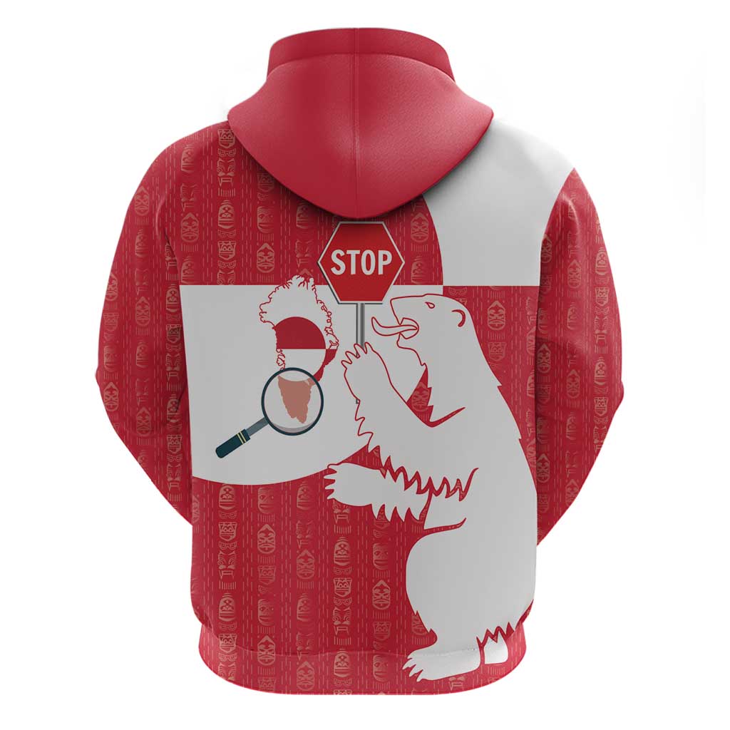 Greenland Not For Sale Zip Hoodie Polar Bear